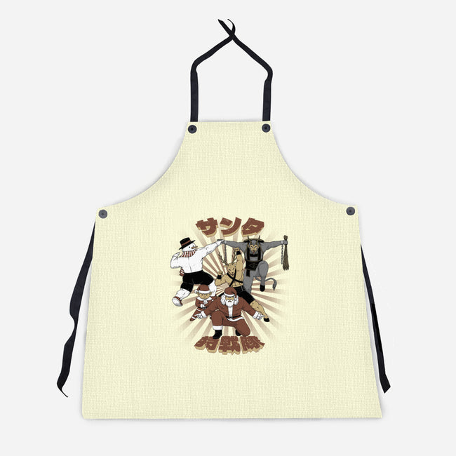 Santa Force-Unisex-Kitchen-Apron-pigboom