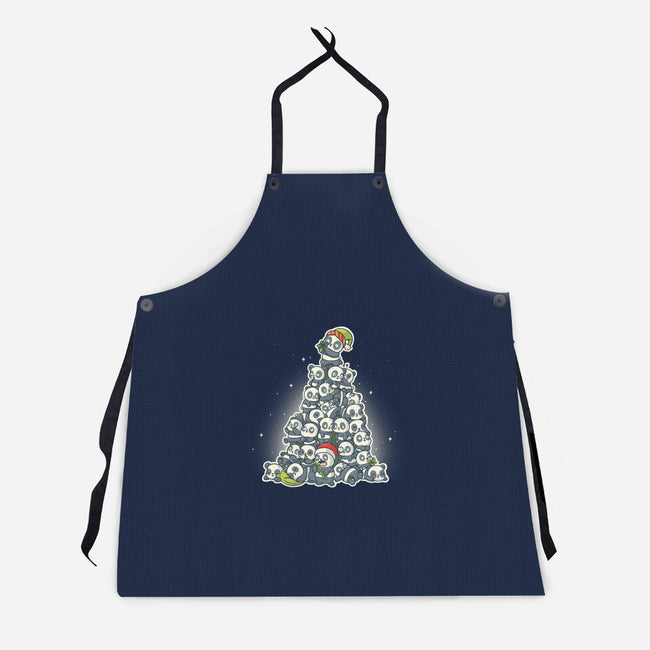 Panda Christmas-Unisex-Kitchen-Apron-Freecheese