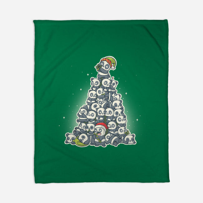 Panda Christmas-None-Fleece-Blanket-Freecheese