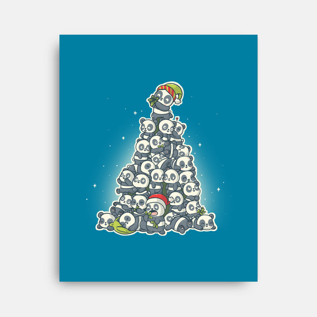 Panda Christmas-None-Stretched-Canvas-Freecheese