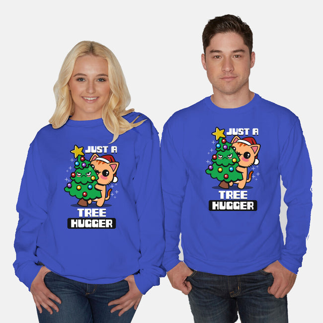 Just A Tree Hugger-Unisex-Crew Neck-Sweatshirt-Boggs Nicolas