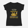 Trying To Be Less Condescending-Womens-V-Neck-Tee-kg07