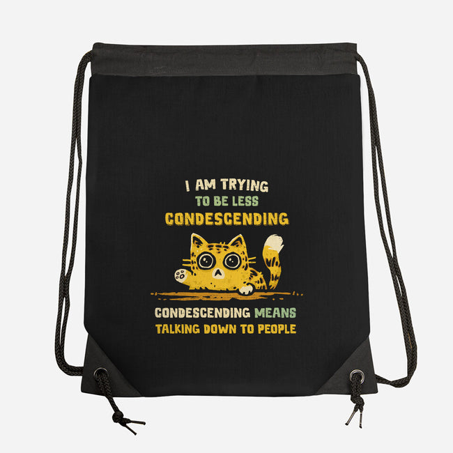 Trying To Be Less Condescending-None-Drawstring-Bag-kg07