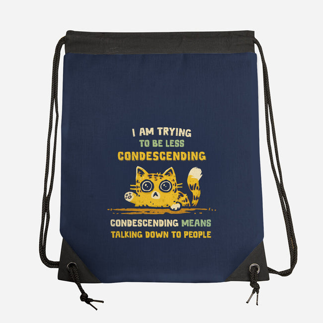 Trying To Be Less Condescending-None-Drawstring-Bag-kg07