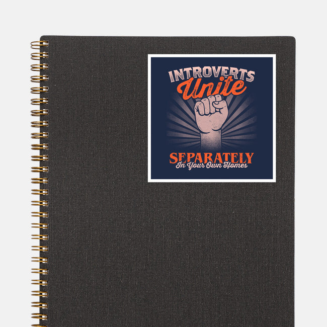 Introverts Unite Separately-None-Glossy-Sticker-koalastudio