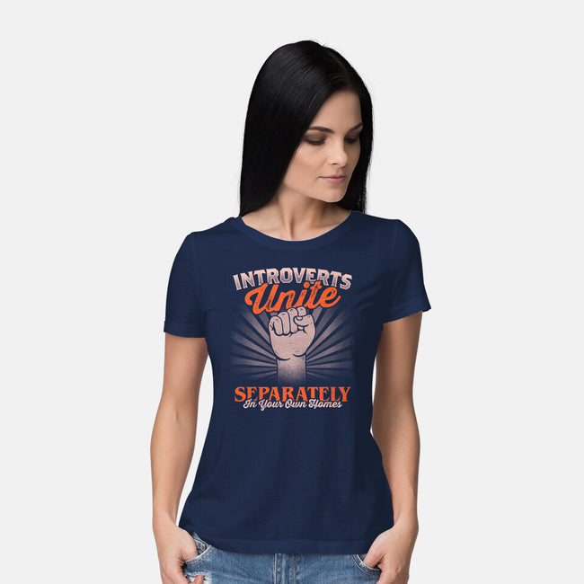 Introverts Unite Separately-Womens-Basic-Tee-koalastudio