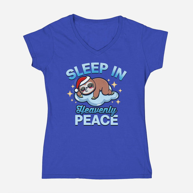 Sleep In Heavenly Peace-Womens-V-Neck-Tee-Boggs Nicolas