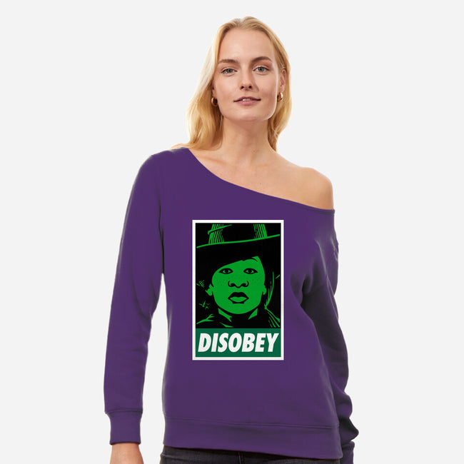 Disobey The Wizard-Womens-Off Shoulder-Sweatshirt-patrickgp