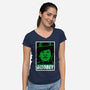 Disobey The Wizard-Womens-V-Neck-Tee-patrickgp