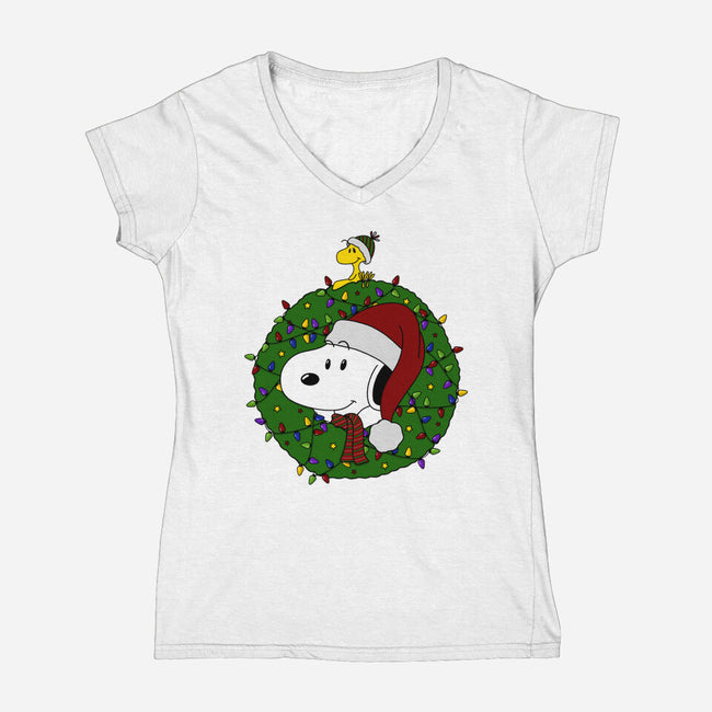 Merry Christmasnuts-Womens-V-Neck-Tee-Alexhefe