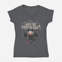 Why So Toothless-Womens-V-Neck-Tee-yumie