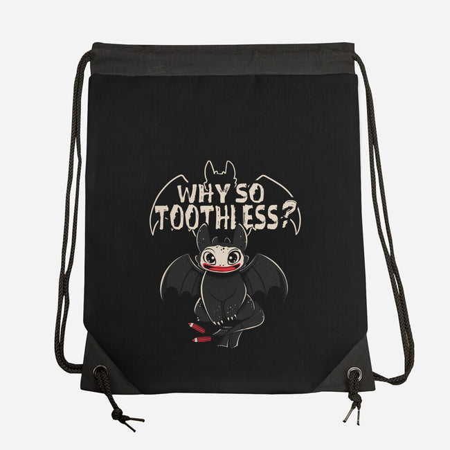 Why So Toothless-None-Drawstring-Bag-yumie