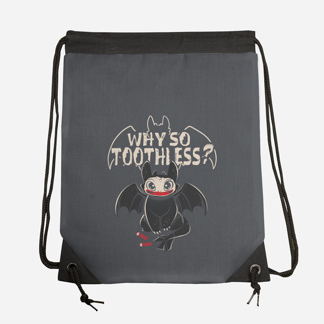 Why So Toothless-None-Drawstring-Bag-yumie