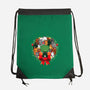 Kittens Christmas Wreath-None-Drawstring-Bag-Vallina84