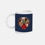 Kittens Christmas Wreath-None-Mug-Drinkware-Vallina84