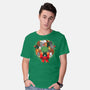 Kittens Christmas Wreath-Mens-Basic-Tee-Vallina84