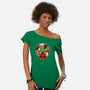 Kittens Christmas Wreath-Womens-Off Shoulder-Tee-Vallina84