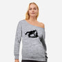 Merry Krampus Night-Womens-Off Shoulder-Sweatshirt-dalethesk8er