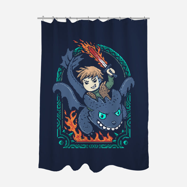 Dragon's Trainer-None-Polyester-Shower Curtain-marsdkart