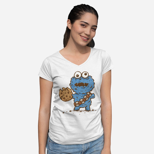 Don't Feed The Wookiee Monster-Womens-V-Neck-Tee-kg07