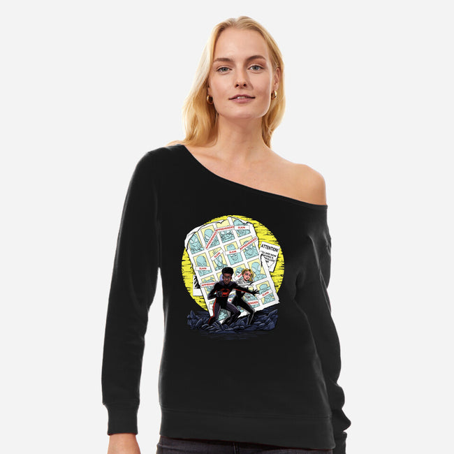 Days Of Spider Past-Womens-Off Shoulder-Sweatshirt-zascanauta