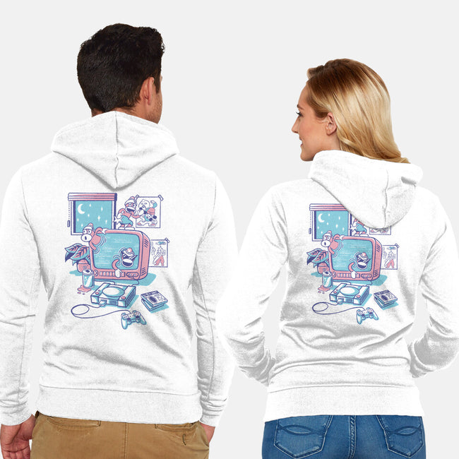 Carefree Days-Unisex-Zip-Up-Sweatshirt-Henrique Torres