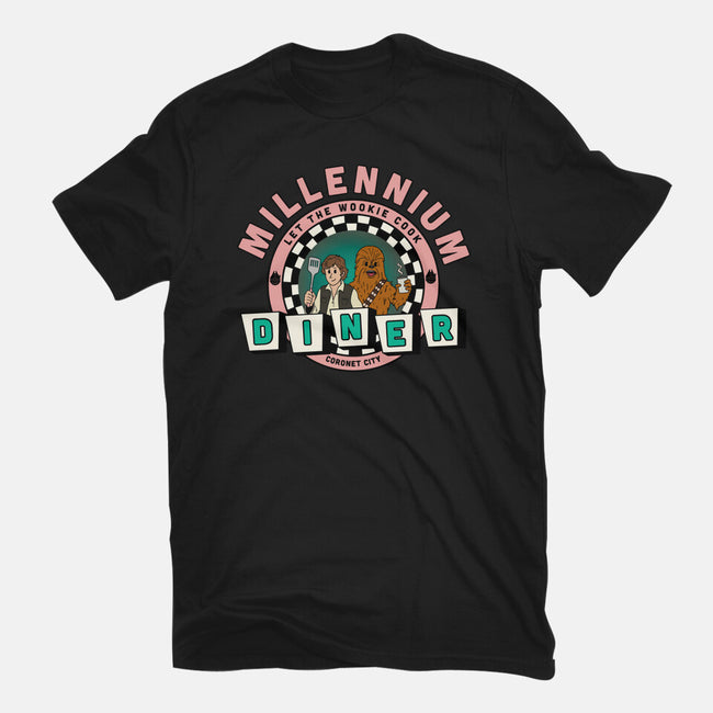 Millennium Diner-Womens-Basic-Tee-milasneeze