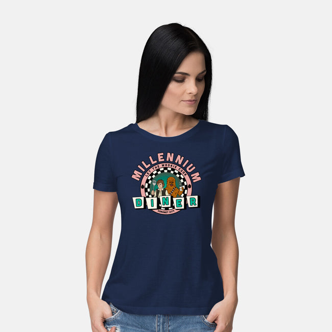 Millennium Diner-Womens-Basic-Tee-milasneeze