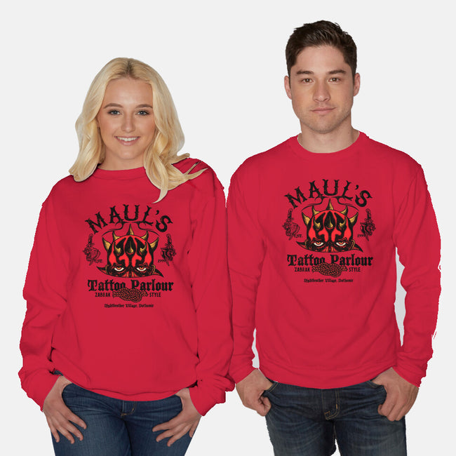 Maul's Tattoo Parlour-Unisex-Crew Neck-Sweatshirt-Arinesart