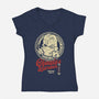 Chewie's Barber Shop-Womens-V-Neck-Tee-Arinesart