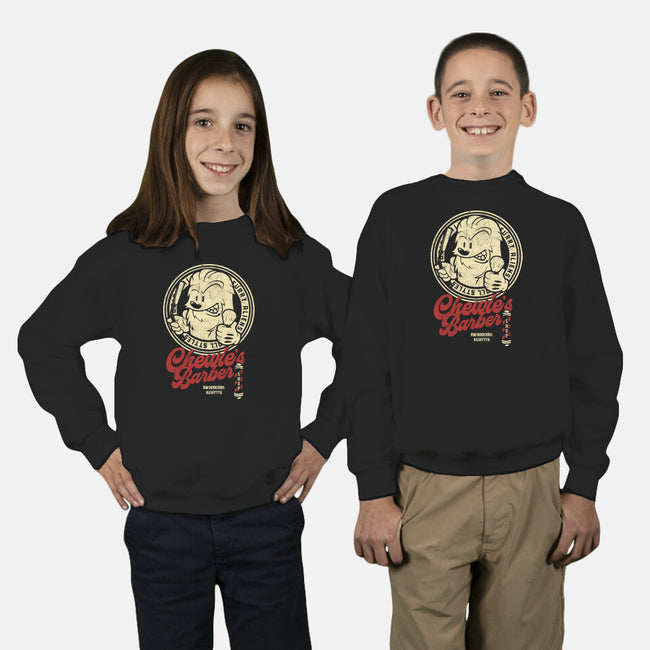 Chewie's Barber Shop-Youth-Crew Neck-Sweatshirt-Arinesart