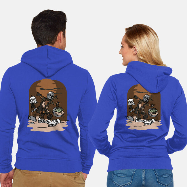 Mando And Grogu-Unisex-Zip-Up-Sweatshirt-Arinesart