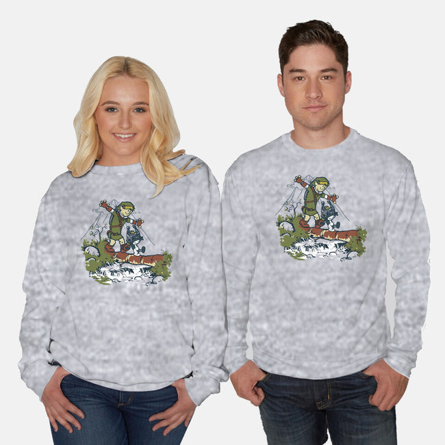 Link And Midna-Unisex-Crew Neck-Sweatshirt-Arinesart