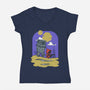 Jawa And Droid-Womens-V-Neck-Tee-Arinesart