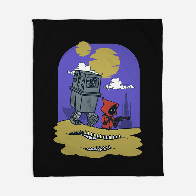 Jawa And Droid-None-Fleece-Blanket-Arinesart