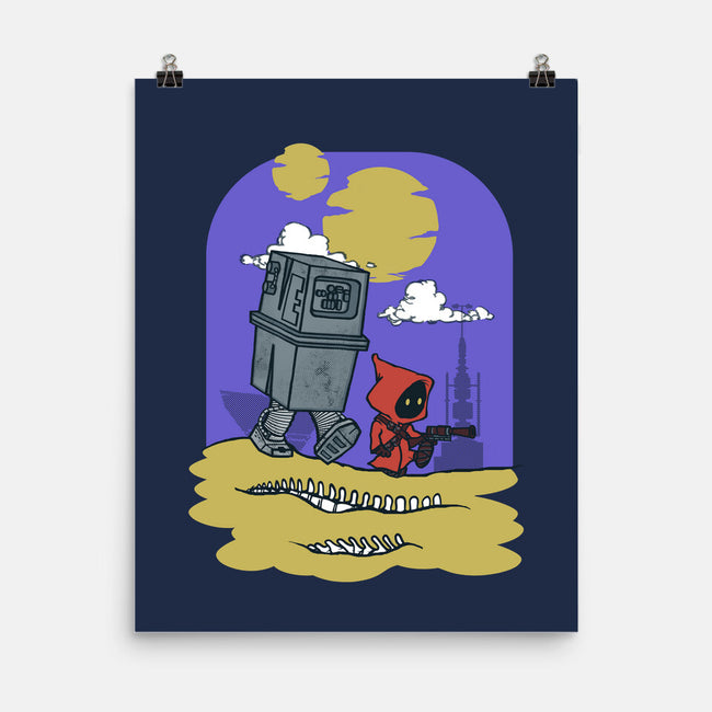 Jawa And Droid-None-Matte-Poster-Arinesart