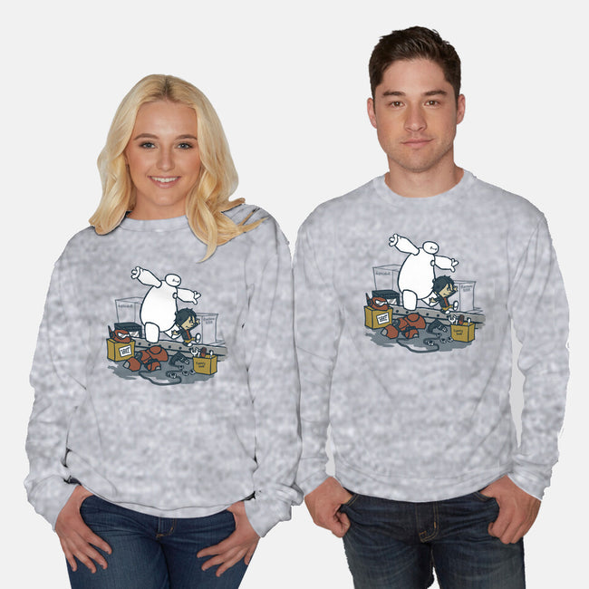 Hiro And Baymax-Unisex-Crew Neck-Sweatshirt-Arinesart