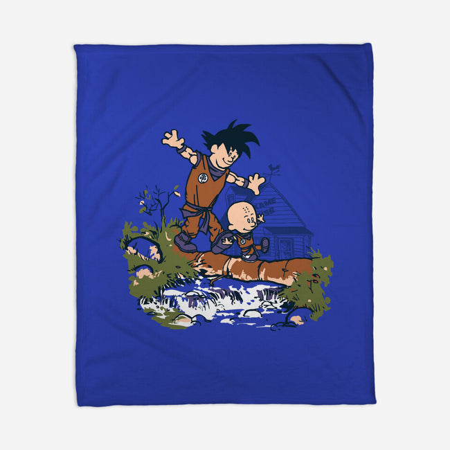 Goku And Krillin-None-Fleece-Blanket-Arinesart