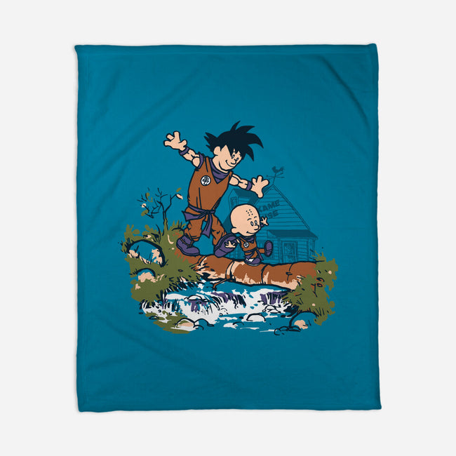 Goku And Krillin-None-Fleece-Blanket-Arinesart