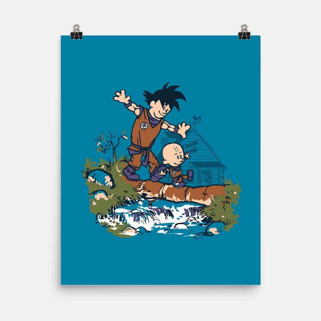 Goku And Krillin-None-Matte-Poster-Arinesart