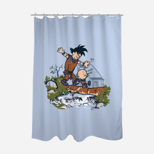 Goku And Krillin-None-Polyester-Shower Curtain-Arinesart