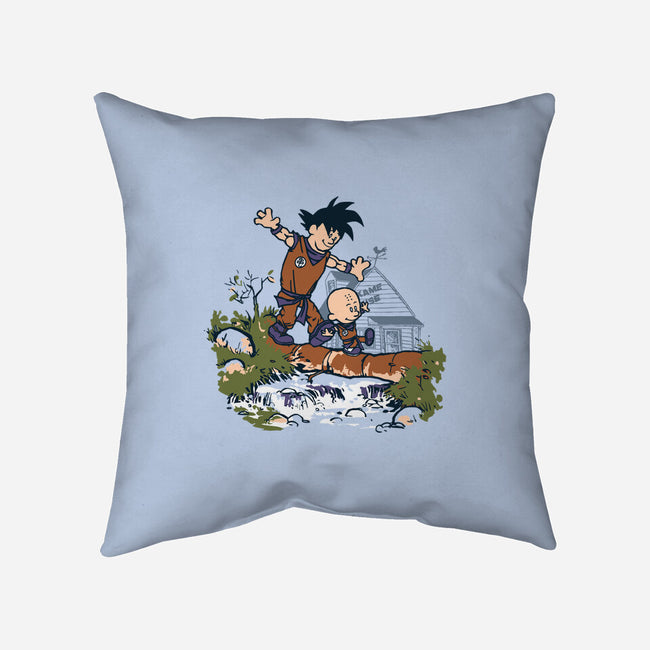 Goku And Krillin-None-Removable Cover w Insert-Throw Pillow-Arinesart