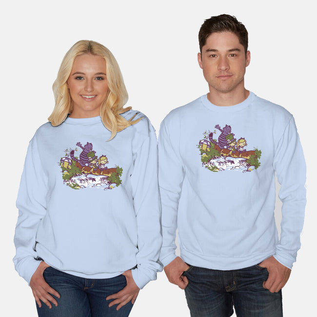 Alice And Friends-Unisex-Crew Neck-Sweatshirt-Arinesart