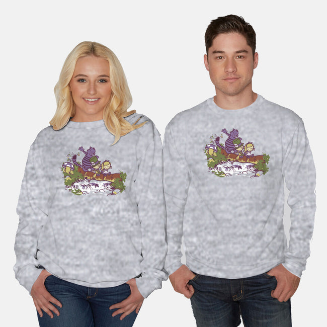 Alice And Friends-Unisex-Crew Neck-Sweatshirt-Arinesart