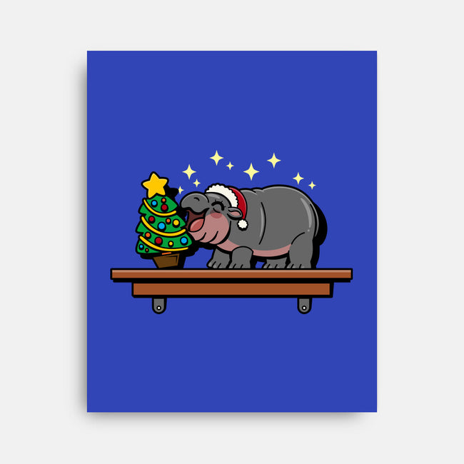 Hippo On The Shelf-None-Stretched-Canvas-Boggs Nicolas