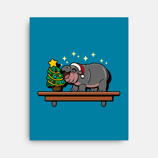 Hippo On The Shelf-None-Stretched-Canvas-Boggs Nicolas