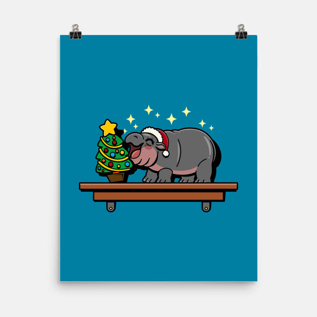 Hippo On The Shelf-None-Matte-Poster-Boggs Nicolas