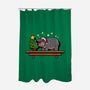 Hippo On The Shelf-None-Polyester-Shower Curtain-Boggs Nicolas