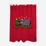 Hippo On The Shelf-None-Polyester-Shower Curtain-Boggs Nicolas