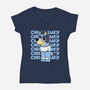 Chill Blue Heeler-Womens-V-Neck-Tee-estudiofitas